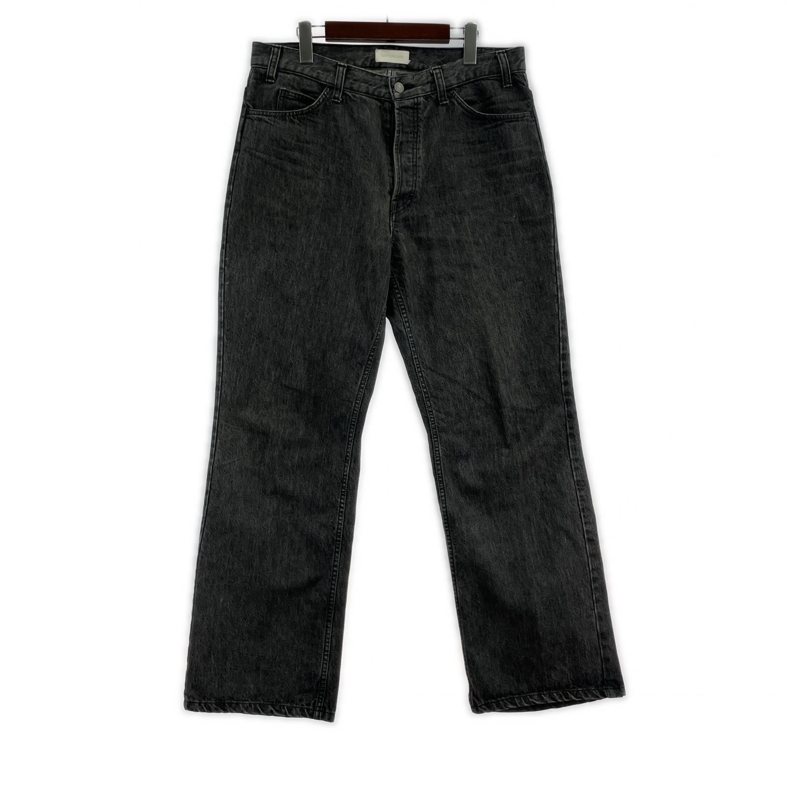 デニムパンツ Bleach Flea Black Denim Pants L ブラック