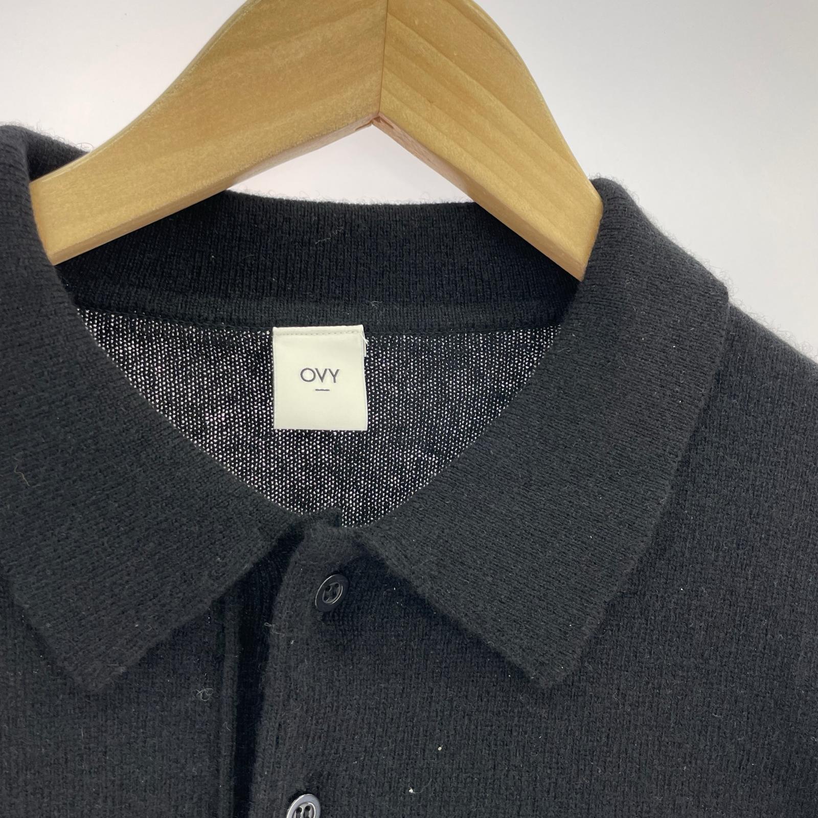 ニット Wool Cashmere Warm Knit Polo LL ブラック