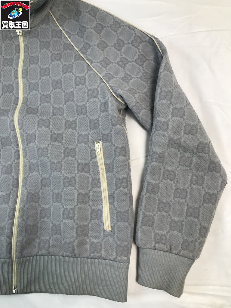 24SS/GG柄/ジャガード/トラックジャケット/GRY/XS