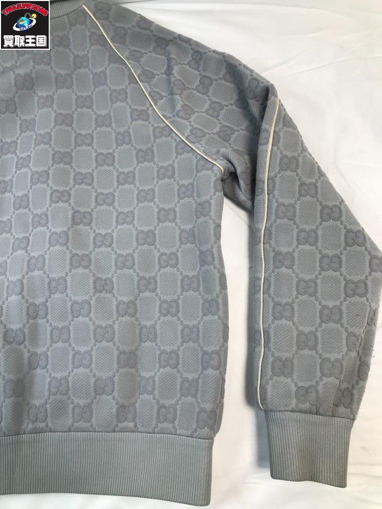 24SS/GG柄/ジャガード/トラックジャケット/GRY/XS
