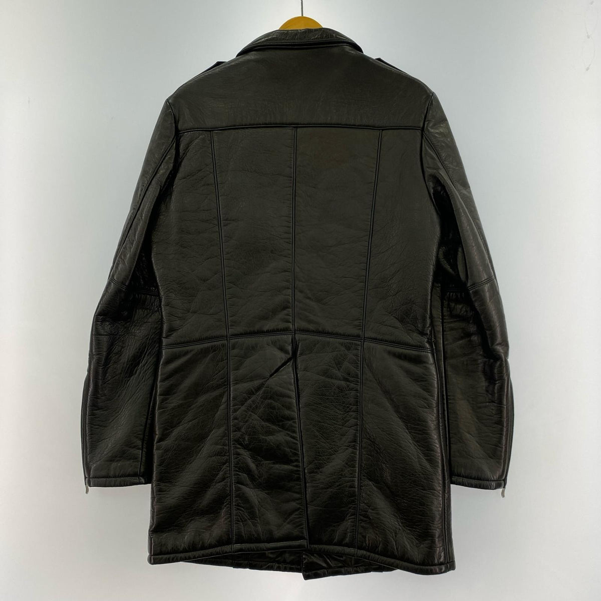 レザージャケット ロングイレザーコート 黒 4 ブラック