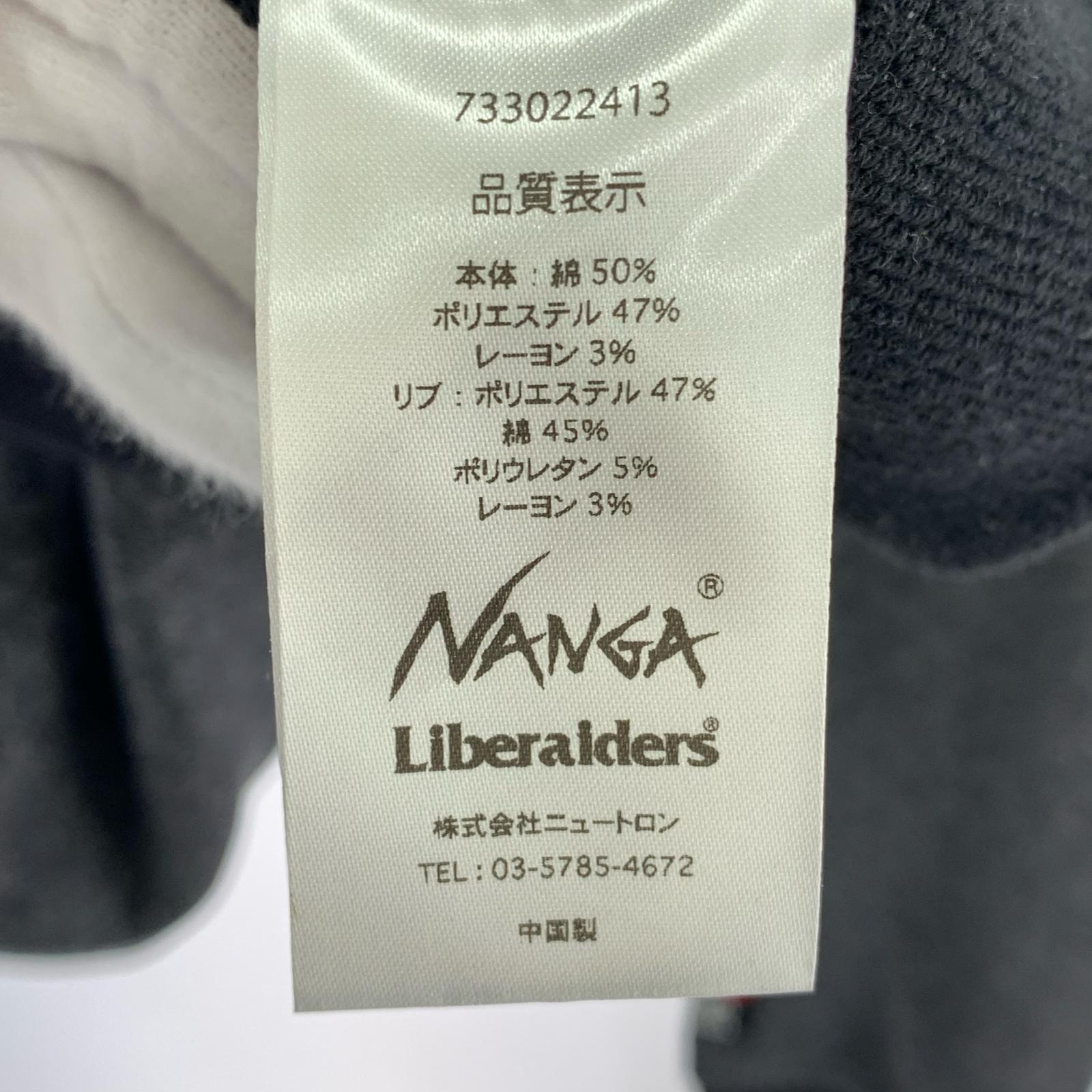 スウェット NANGA×Liberaiders ECO HYBRID SWEATSHIRT スウェット M グレー×ブラック M