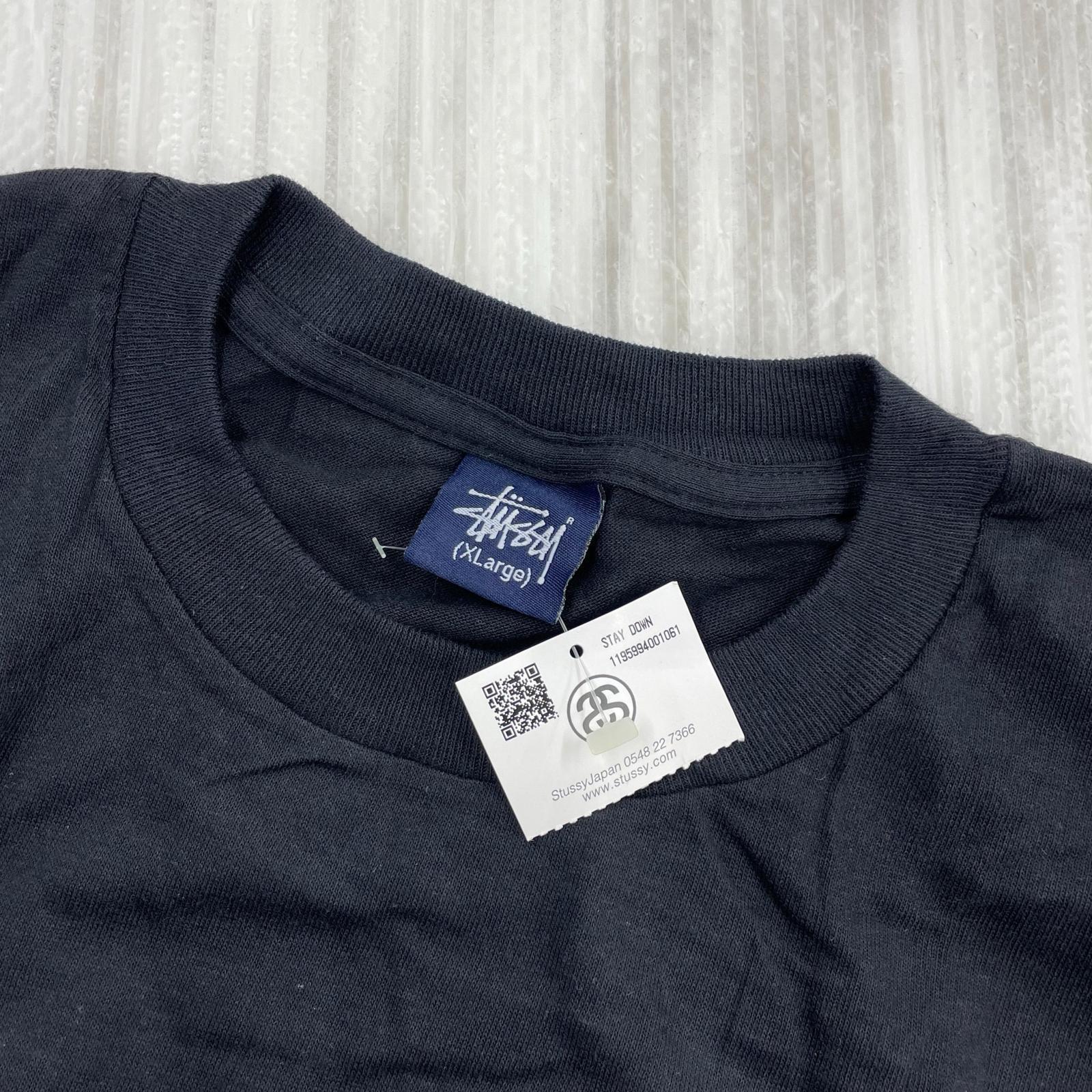 その他トップス STUSSY 紺タグ STAY DOWN Tシャツ ブラック XL ブラック