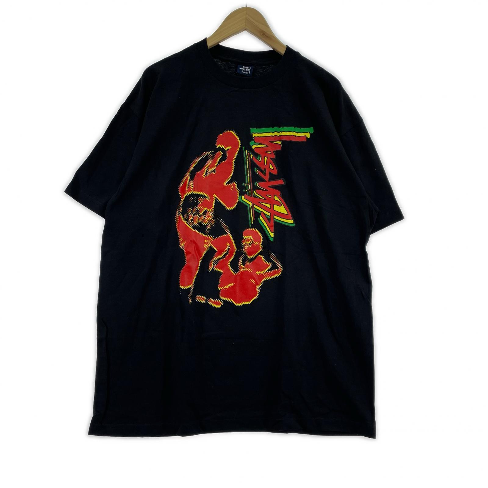 その他トップス STUSSY 紺タグ STAY DOWN Tシャツ ブラック XL ブラック