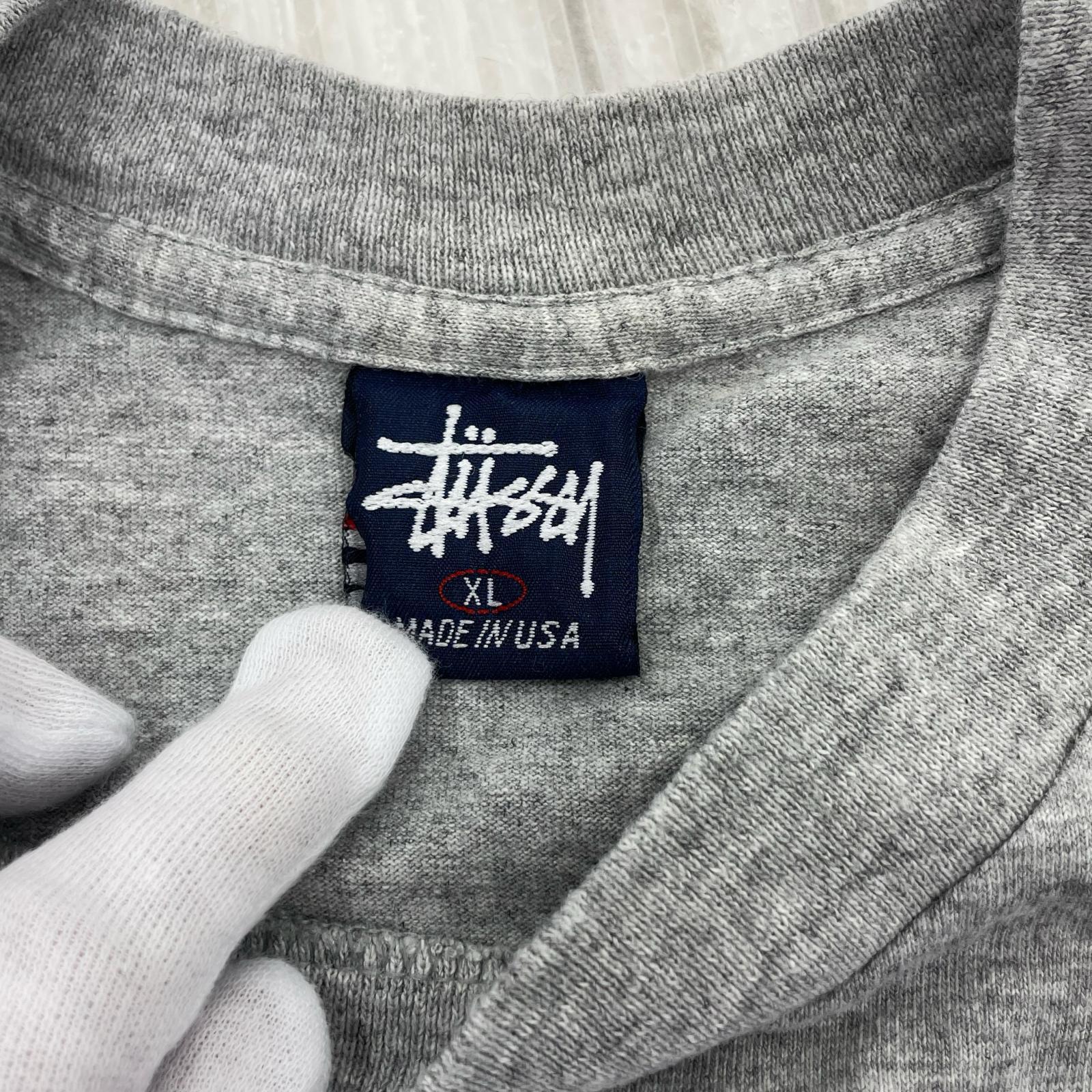 その他トップス STUSSY 紺タグ ALOHA NUI Tシャツ グレー XL グレー