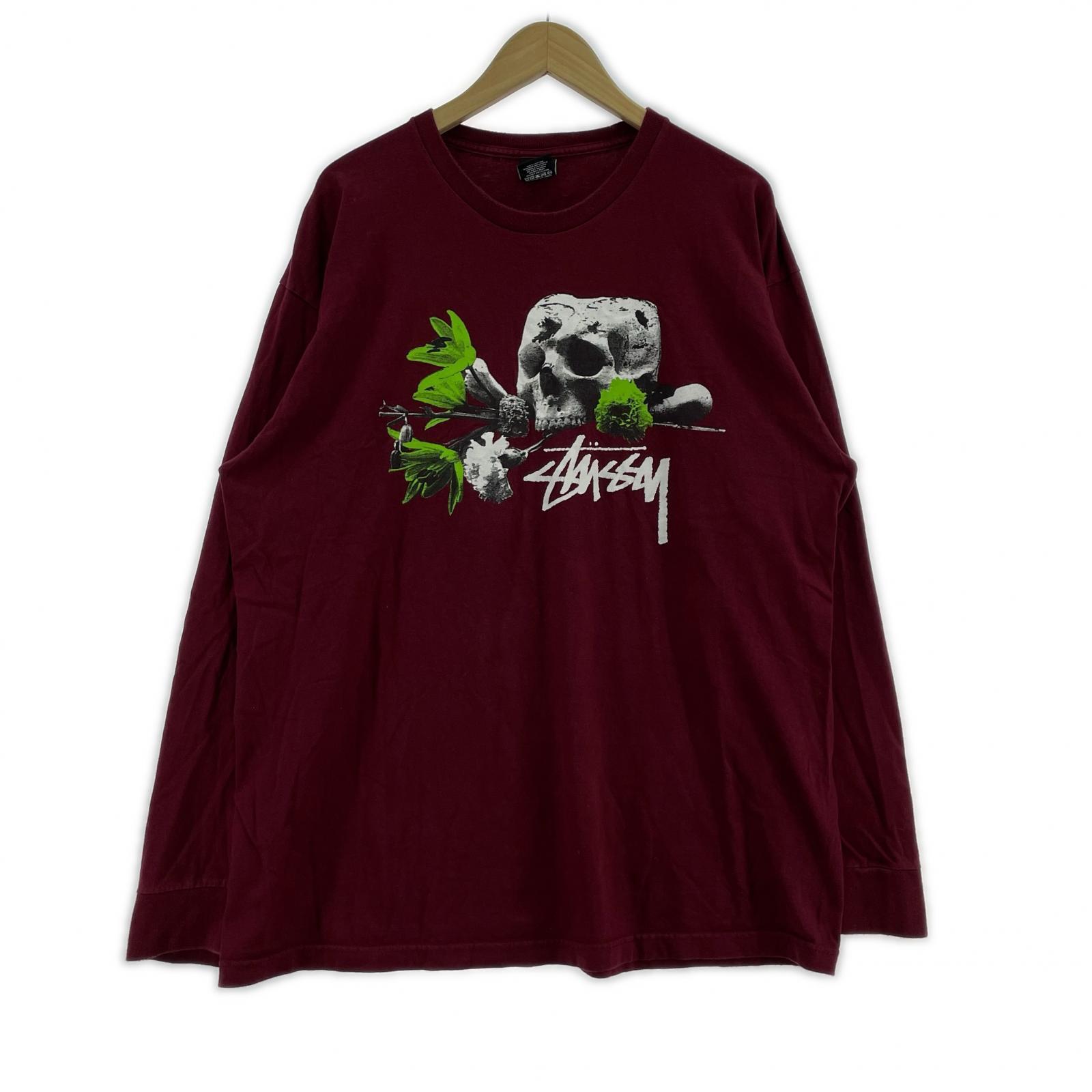 その他トップス STUSSY ロングスリーブT ボルドー XL