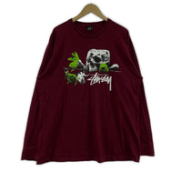 その他トップス STUSSY ロングスリーブT ボルドー XL