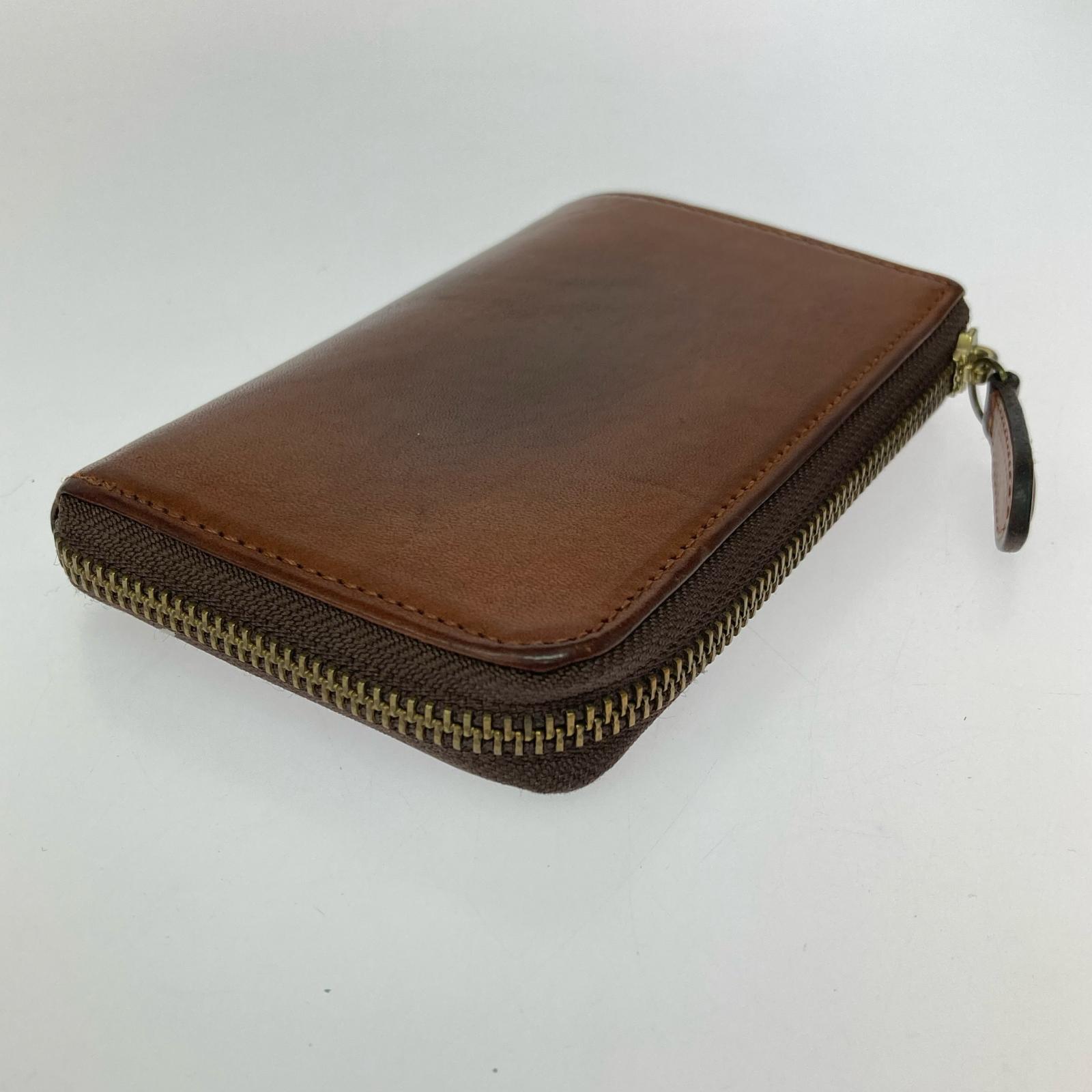 コンパクトウォレット SLOW&Co. 財布 茶 ブラウン