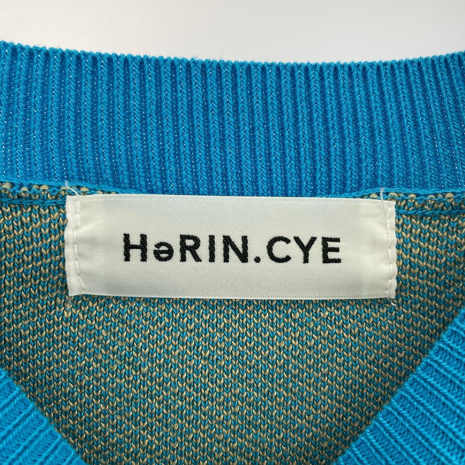 その他トップス HeRIN.CYE ヘリンボーンベスト 青 フリー ブルー