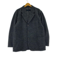 ジャケット COMME des GARCONS HOMME 90s ツイードチェックジャケット M ブラック×グレー M グレー