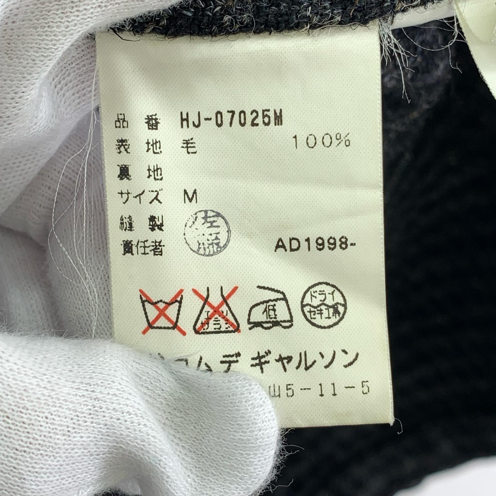 ジャケット COMME des GARCONS HOMME 90s ツイードチェックジャケット M ブラック×グレー M グレー