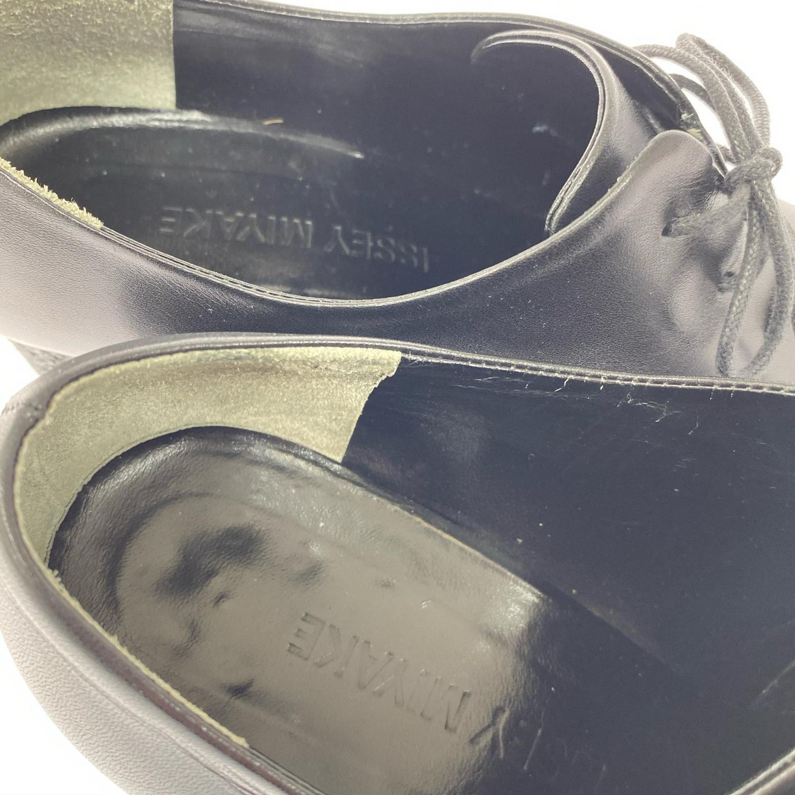 シューズ ISSEY MIYAKE ヒールレザーシューズ 23.0 ブラック 23cm (US5 UK4 1/2 EU36) ブラック