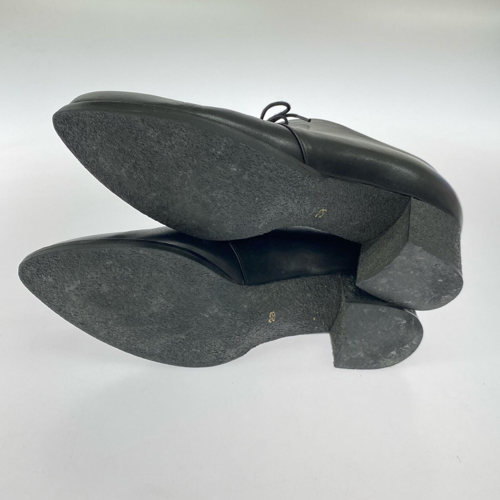 シューズ ISSEY MIYAKE ヒールレザーシューズ 23.0 ブラック 23cm (US5 UK4 1/2 EU36) ブラック