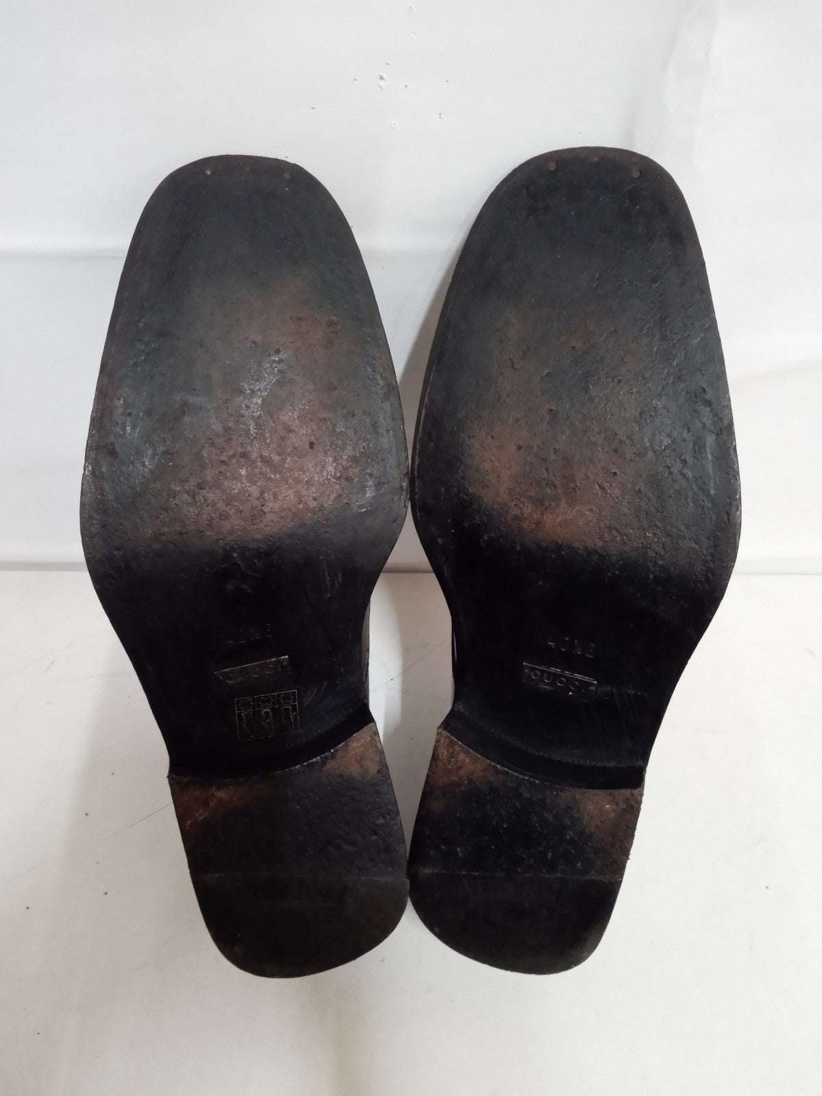 GUCCI/ダブルモンクストラップ/レザーシューズ/25.5cm