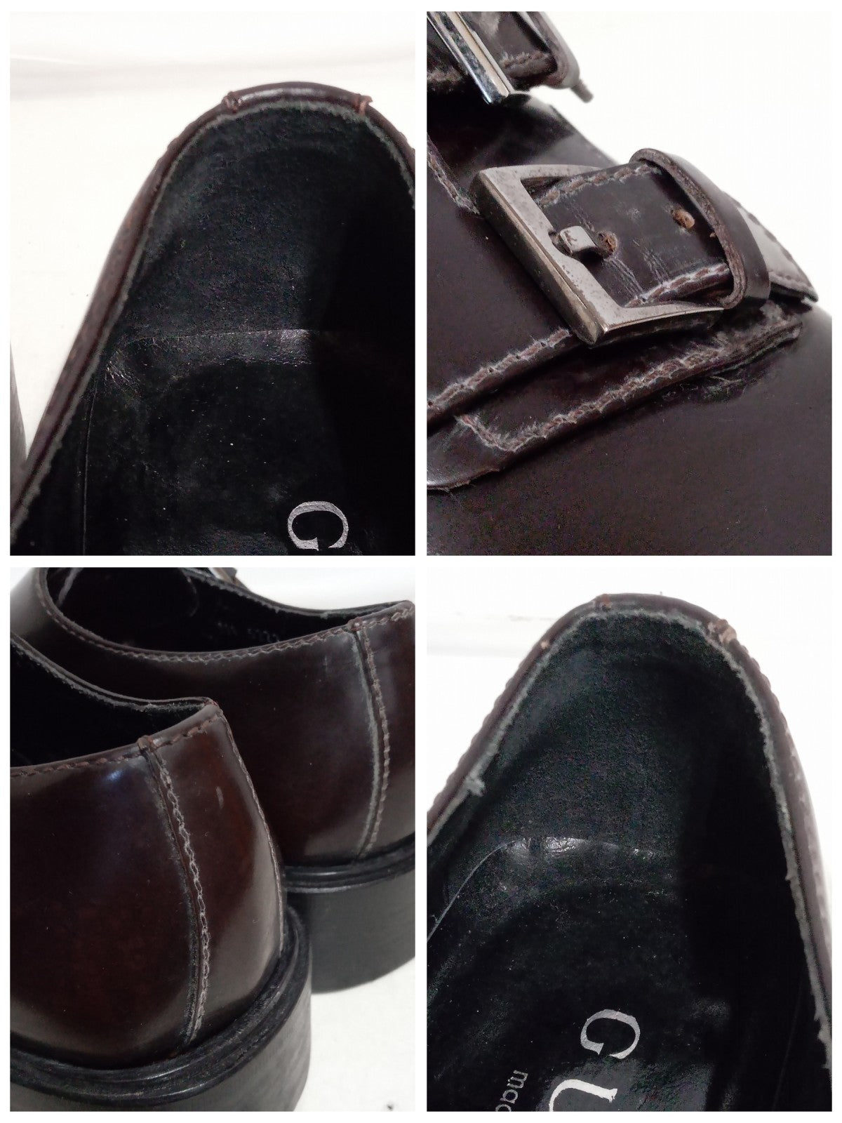 GUCCI/ダブルモンクストラップ/レザーシューズ/25.5cm