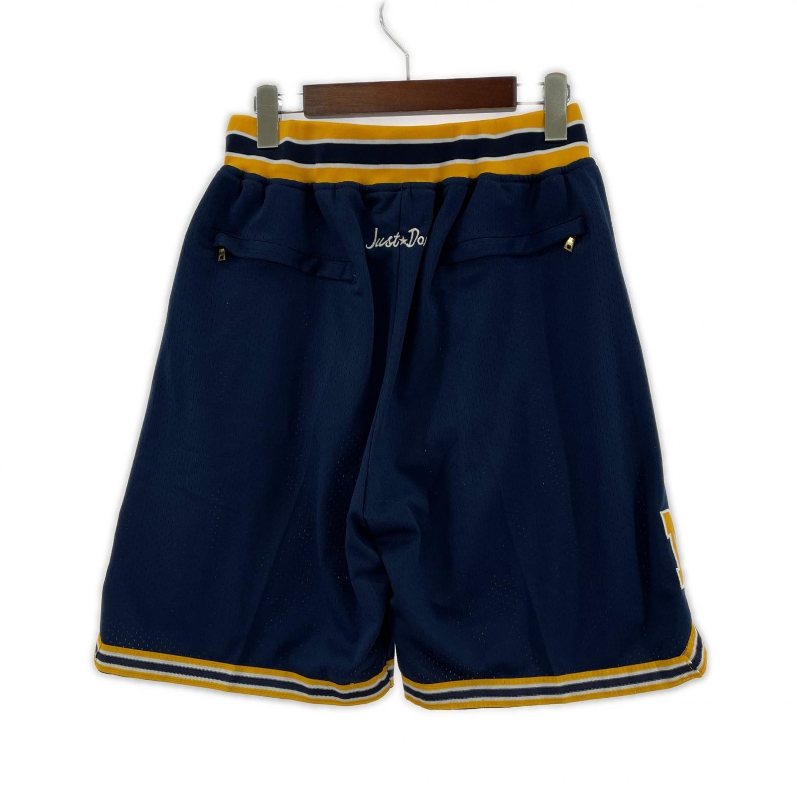 ショートパンツ MICHIGAN メッシュハーフパンツ 紺黄 L
