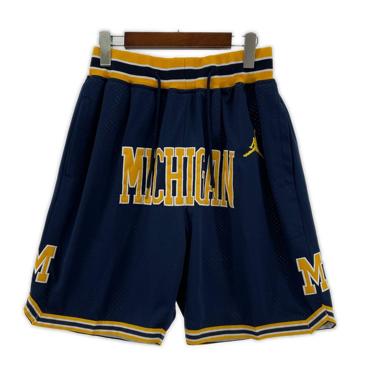ショートパンツ MICHIGAN メッシュハーフパンツ 紺黄 L