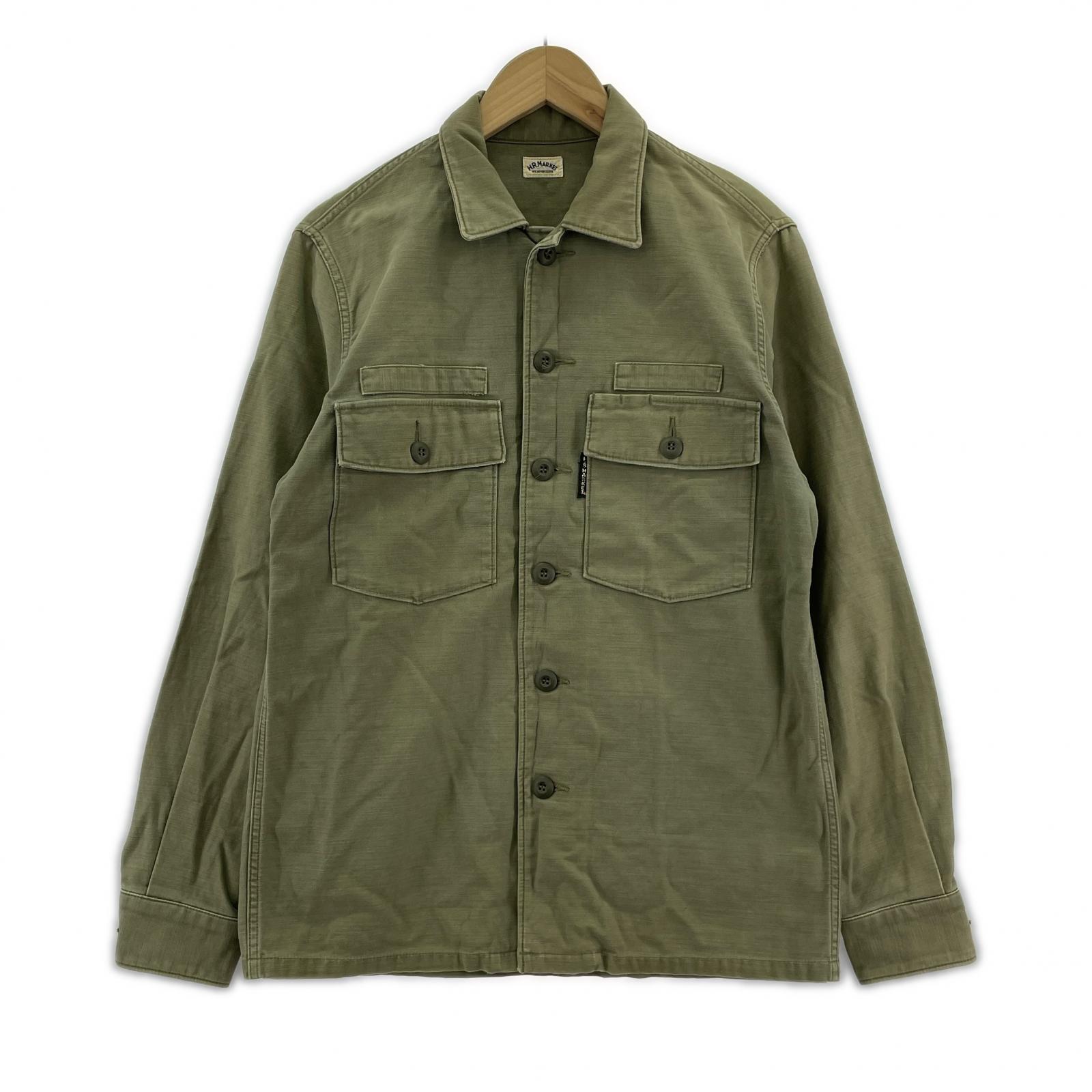 長袖シャツ HOLLYWOOD RANCH MARKET ミリタリーシャツ オリーブ (3)
