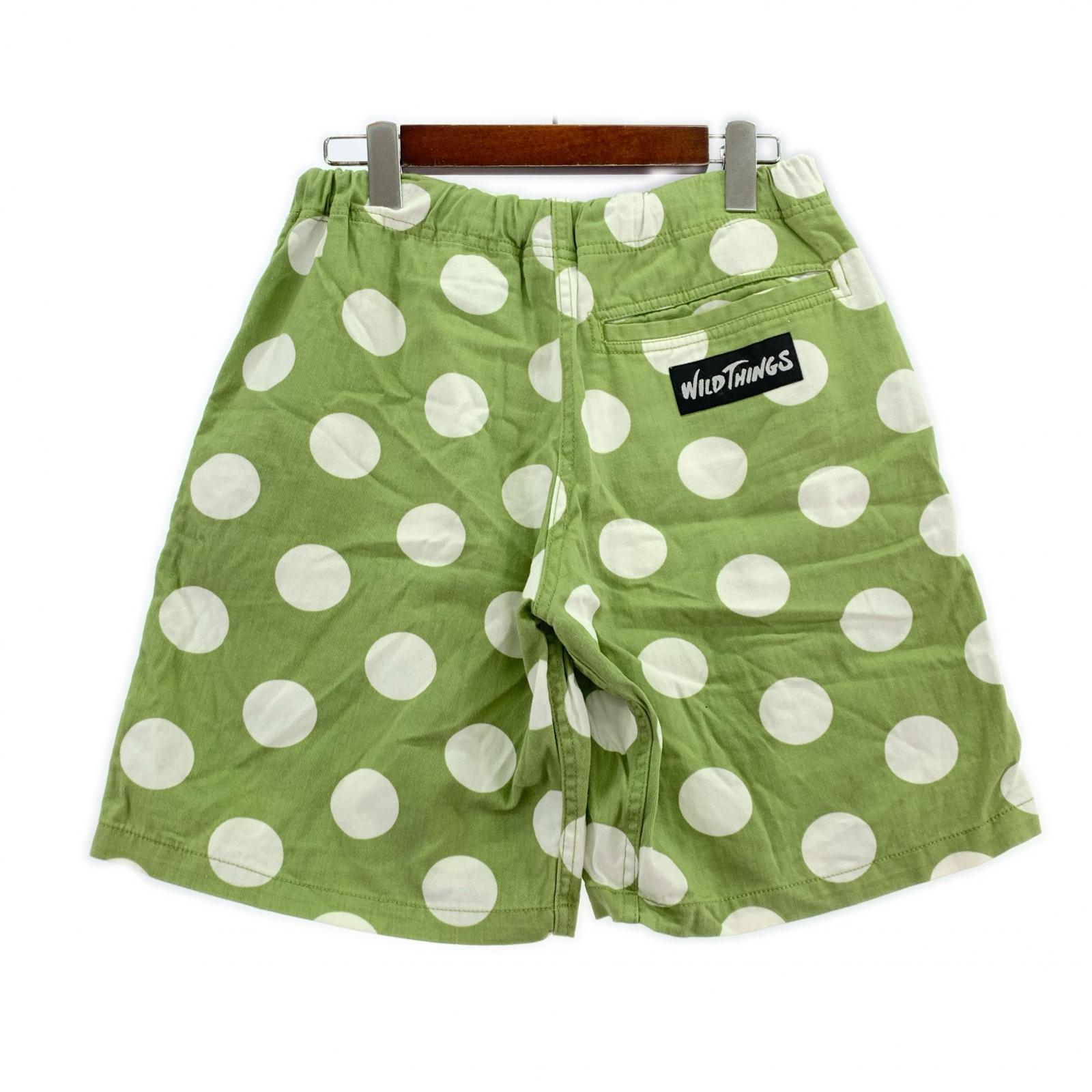 ショートパンツ WILDTHINGS ドットハーフパンツ 緑 (S) S