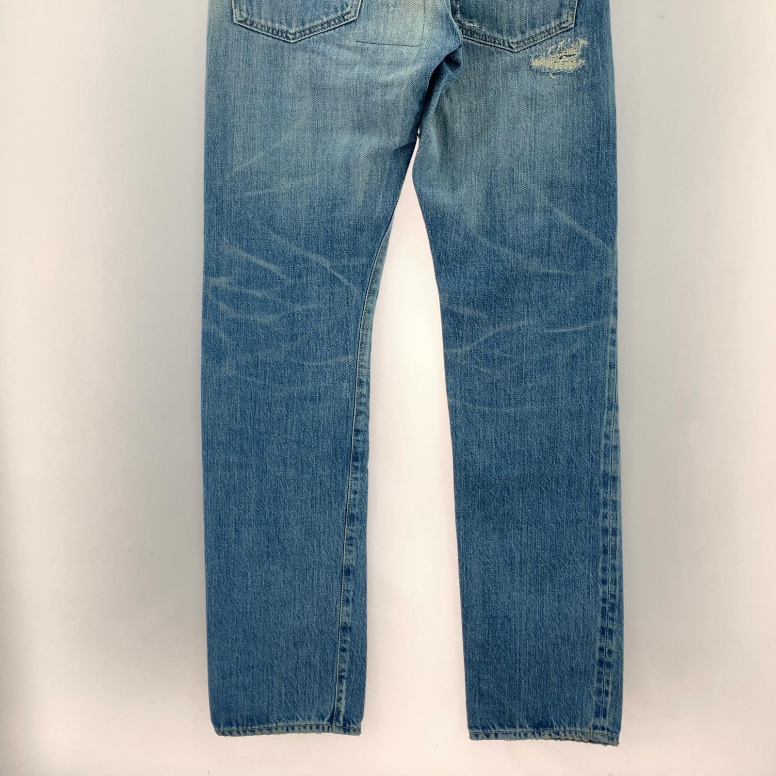デニムパンツ CPR加工リペアクラッシュスタッズデニム インディゴ (28) 30 ブルー