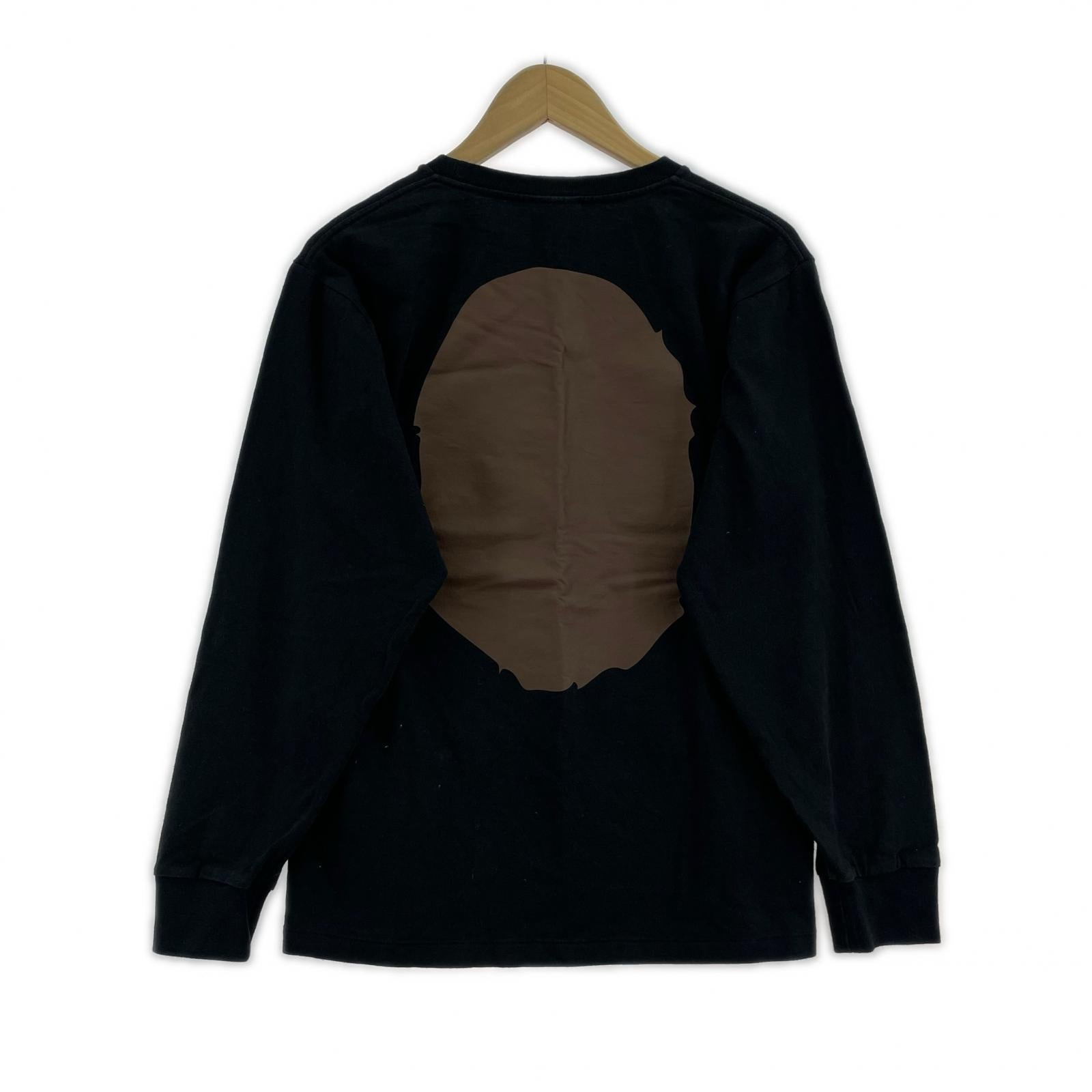 長袖Tシャツ A BATHING APE 大猿 L/S TEE 00LTH301012X 黒 (S) S ブラック