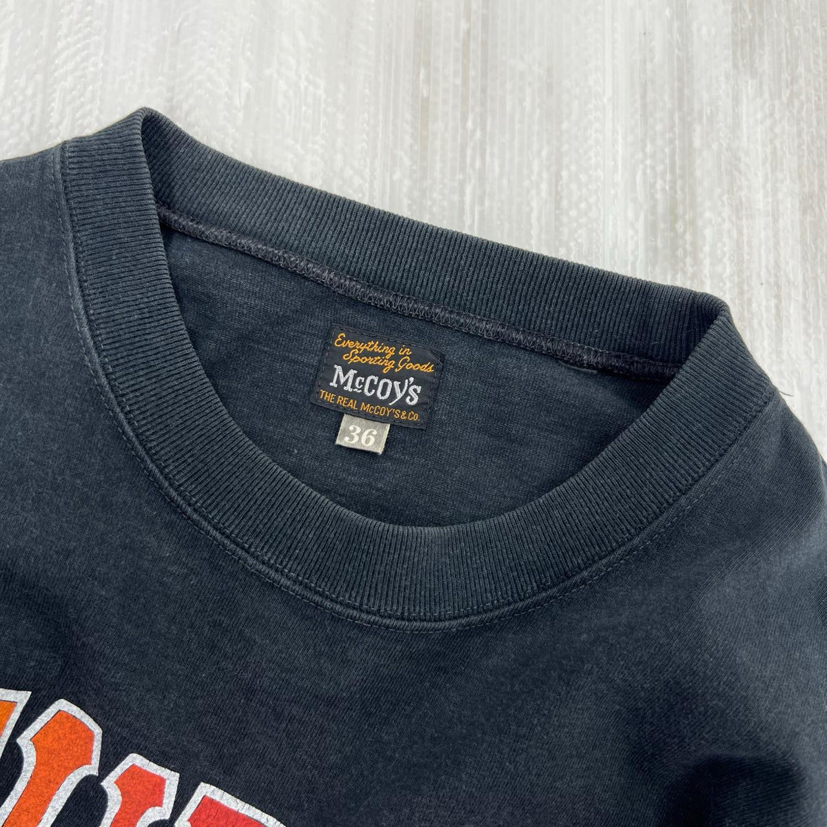長袖Tシャツ THE REAL MCCOYS L/S TEE 黒 (36) 36 ブラック