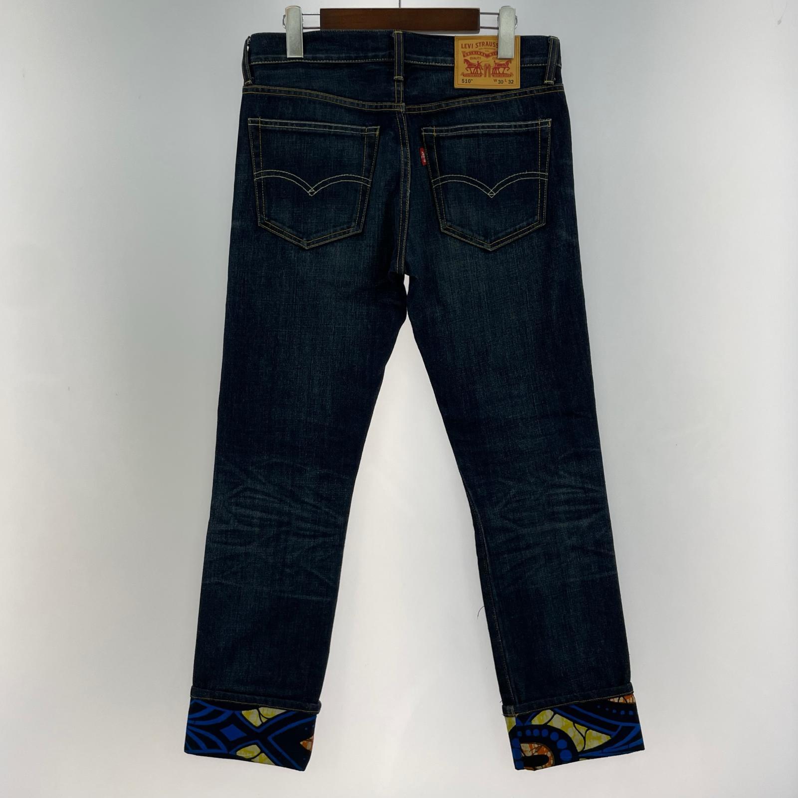 デニムパンツ × Levi's ロールアップデニム 510 インディゴ (30) ブルー