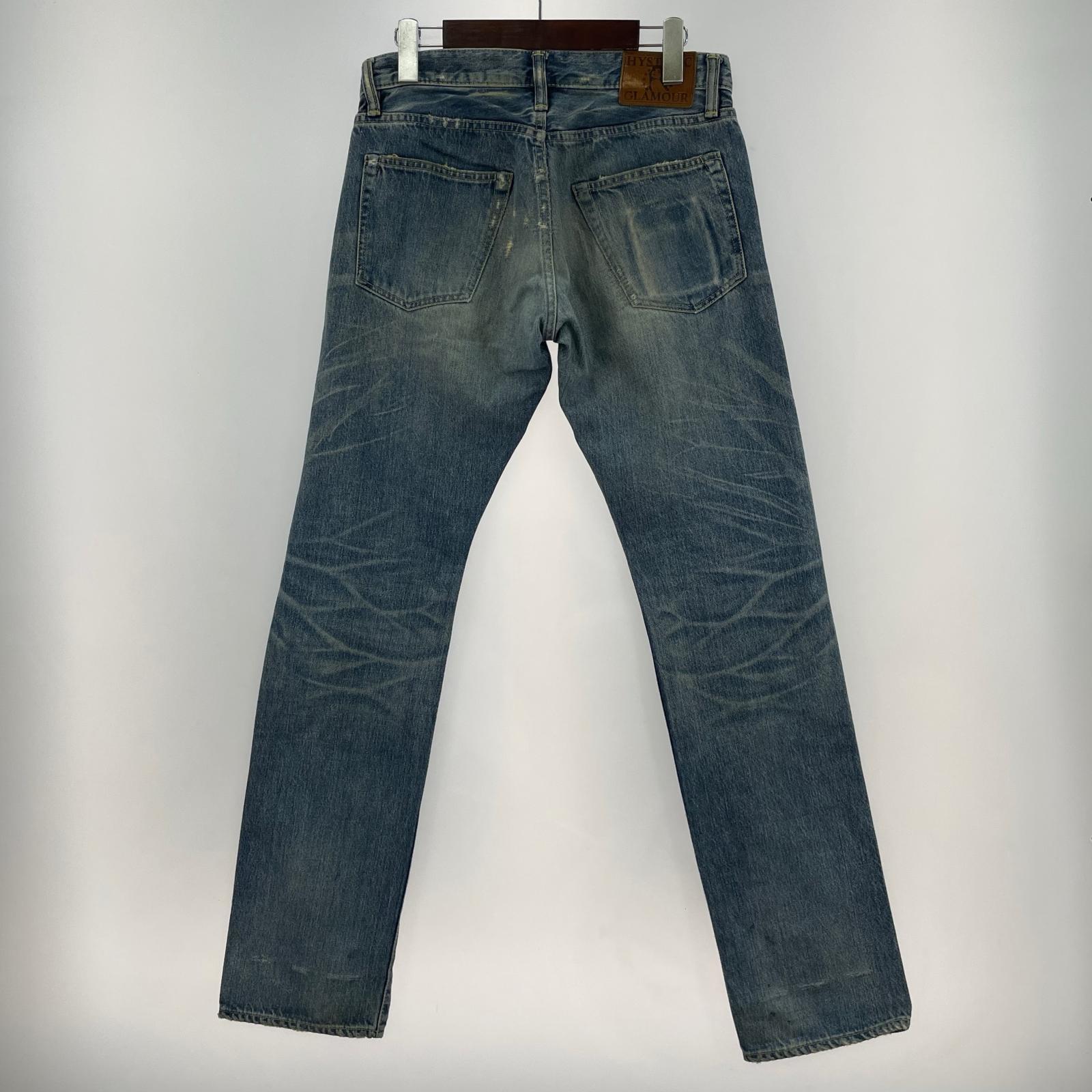 デニムパンツ HYSTERIC GLAMOUR CPR加工スタッズデニムパンツ 0204AP06 (28) 28 ブルー