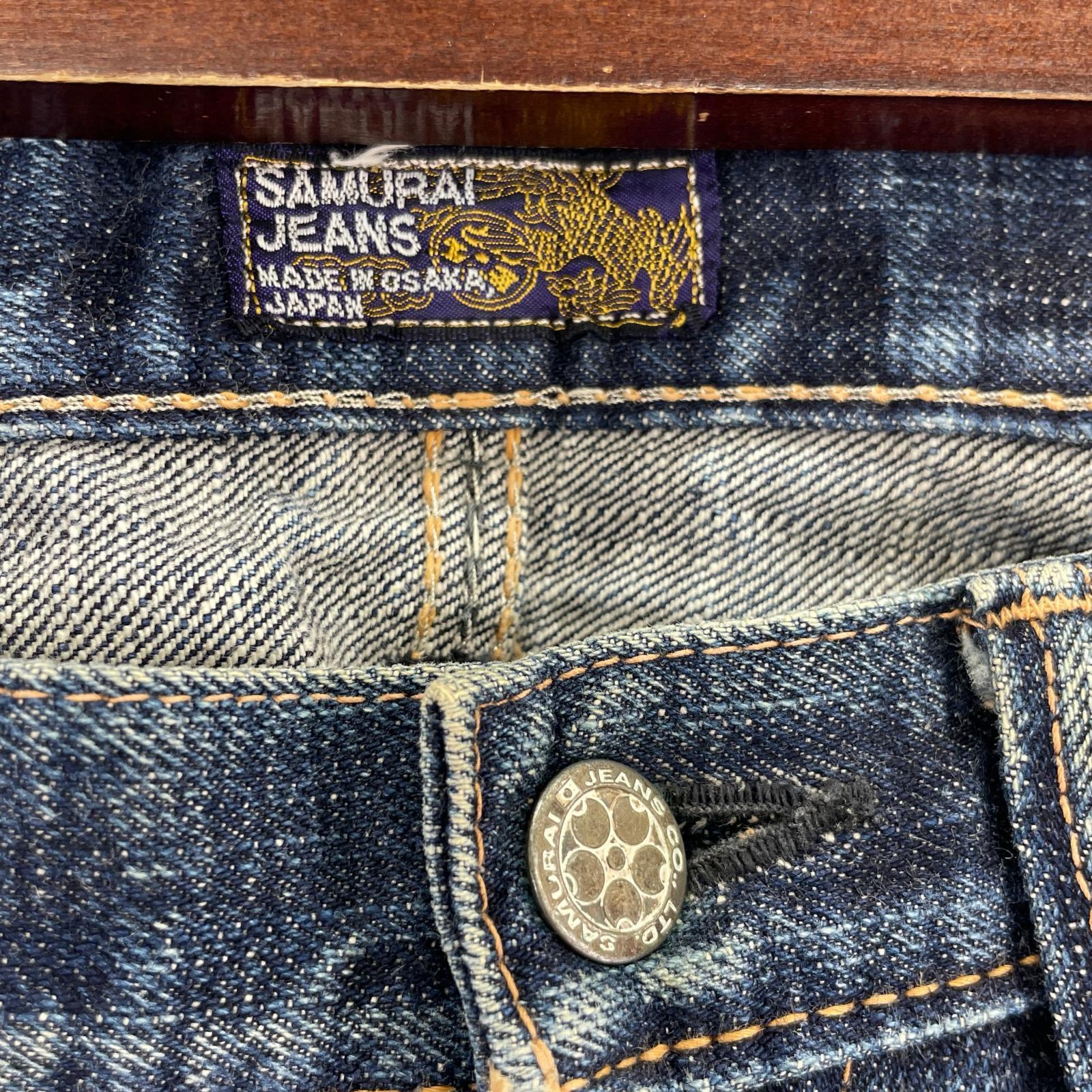 デニムパンツ SAMURAI JEANS S003JP 15oz倭スリムストレート デニムパンツ (31) 31 ネイビー