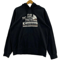パーカー × THE NORTH FACE ロゴ プリント 黒 (M) M ブラック