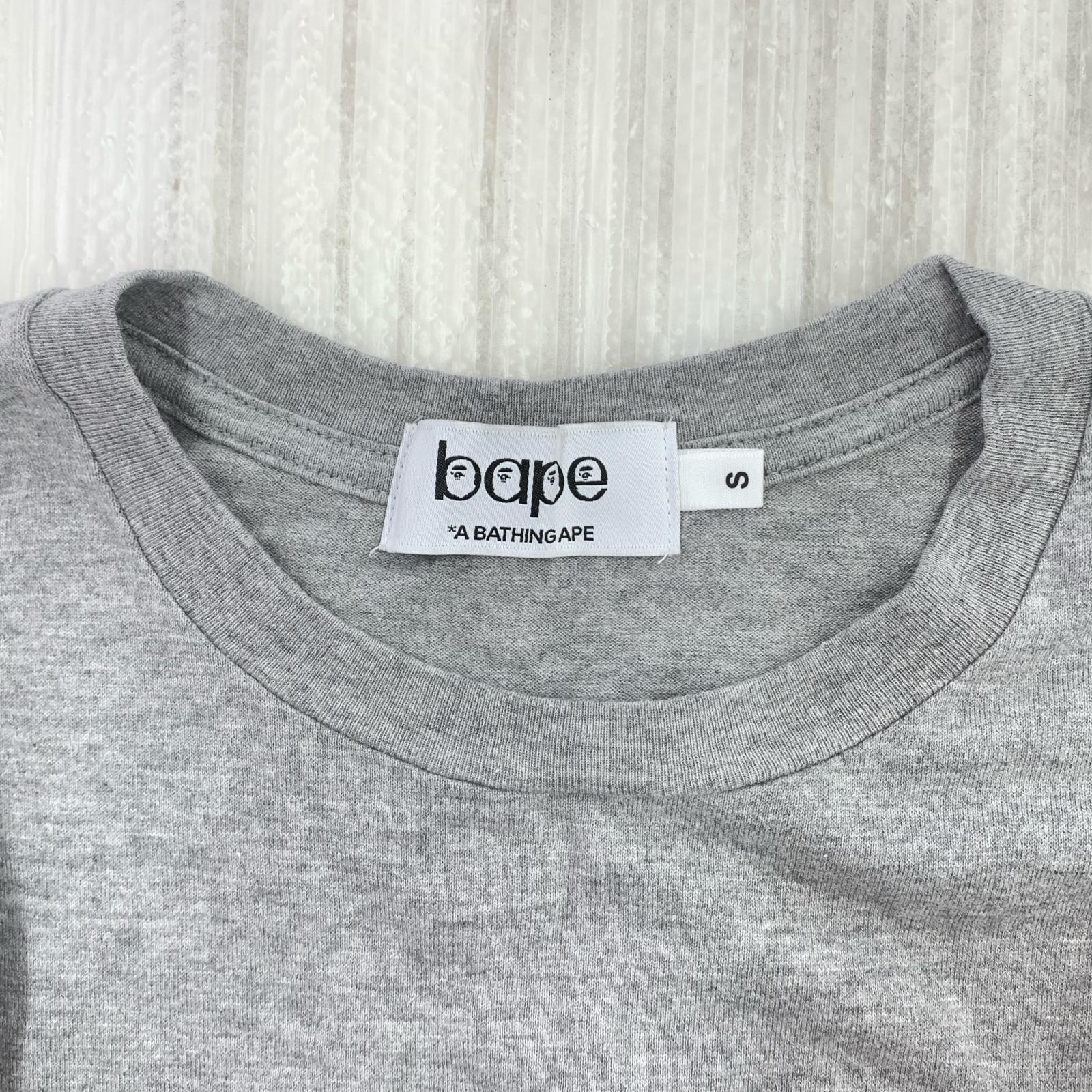 半袖Tシャツ A BATHING APE ワンポイントロゴTシャツ グレー (S) S グレー