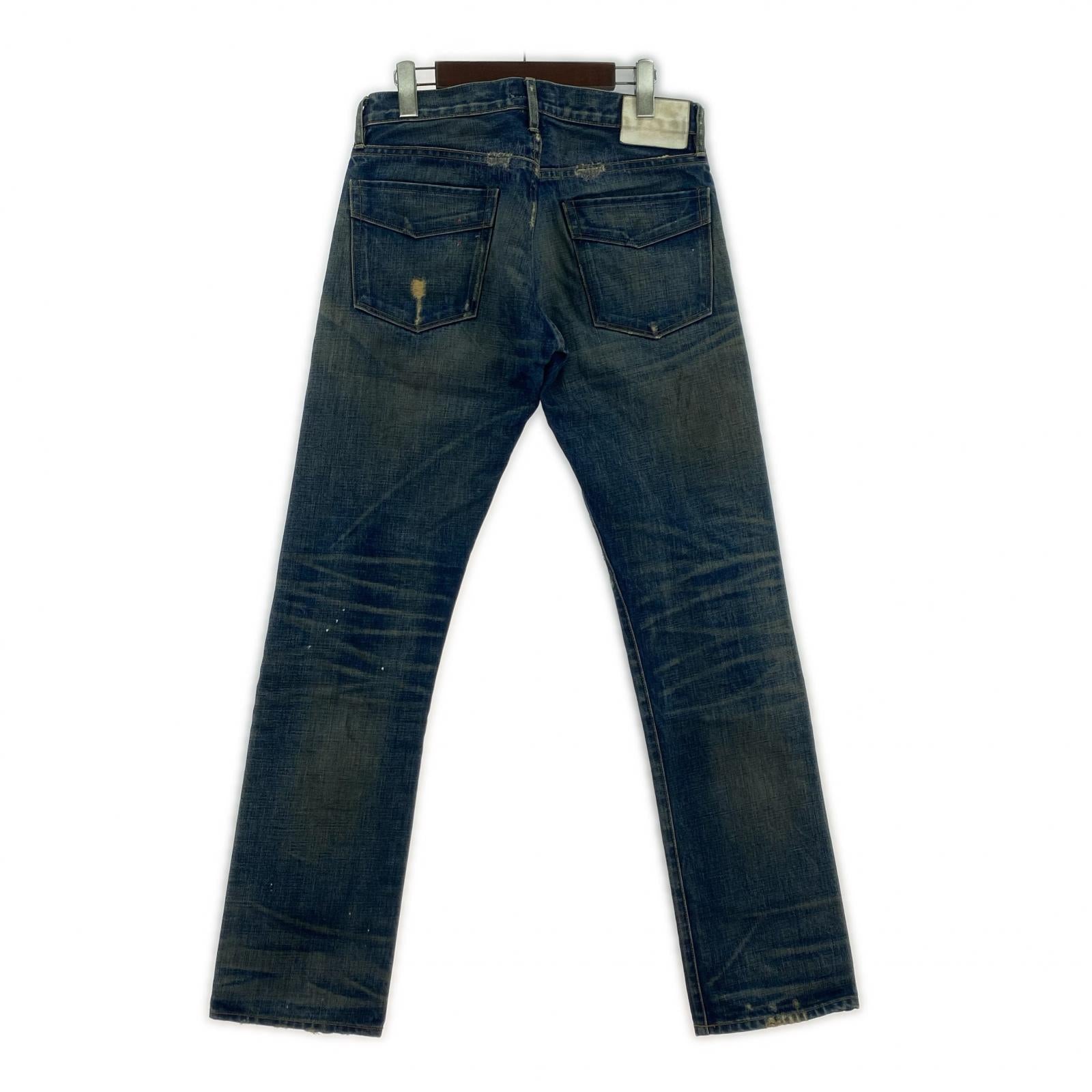 デニムパンツ RON HERMAN DENIM BAD WATER リペア加工デニムパンツ ネイビー