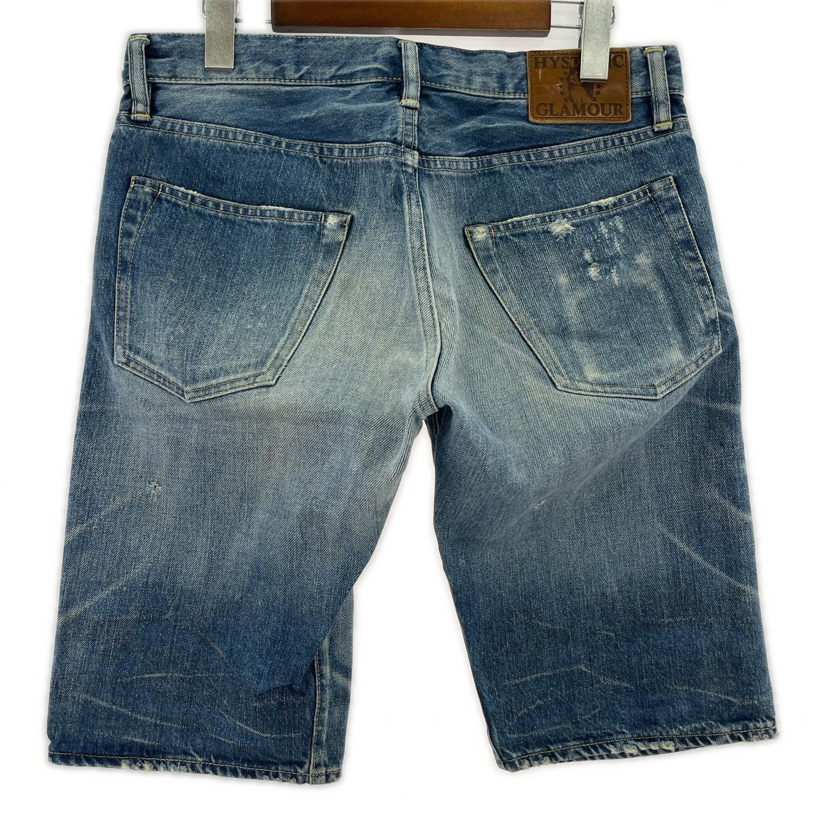 ショートパンツ HYSTERIC GLAMOUR スタッズデニム ショーツ (W30) 30 ブルー
