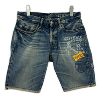 ショートパンツ HYSTERIC GLAMOUR スタッズデニム ショーツ (W30) 30 ブルー