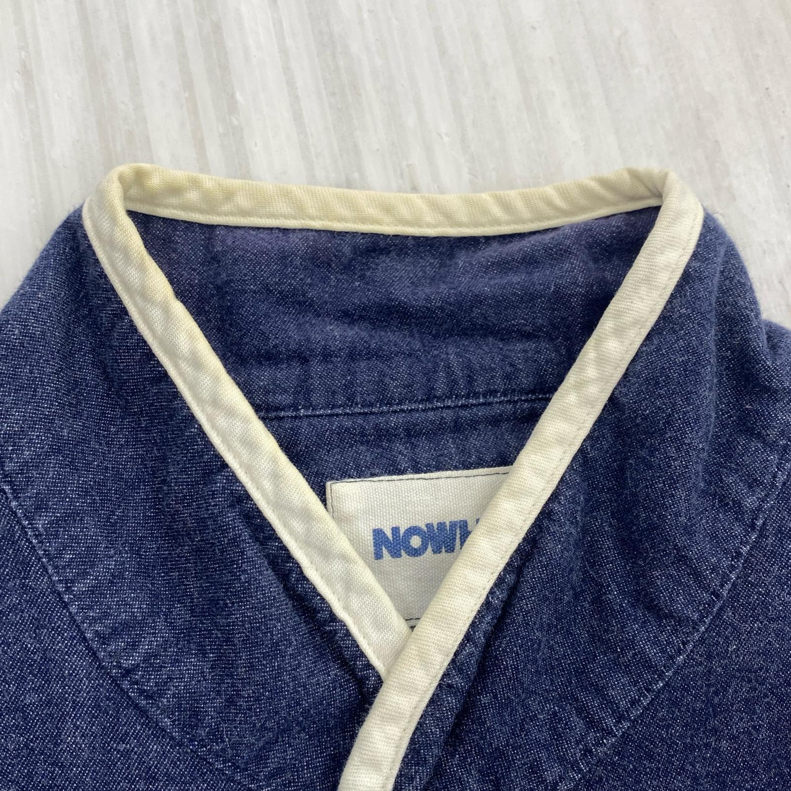 長袖シャツ NOWHAW kung fu pajama shirt (2) 2 ネイビー