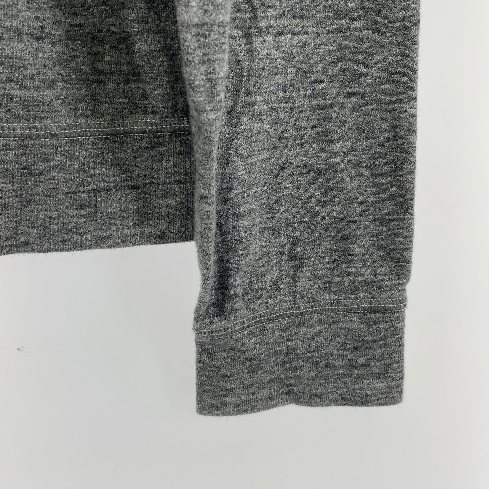 長袖Tシャツ プリント L/Sカットソー グレー (M) M グレー