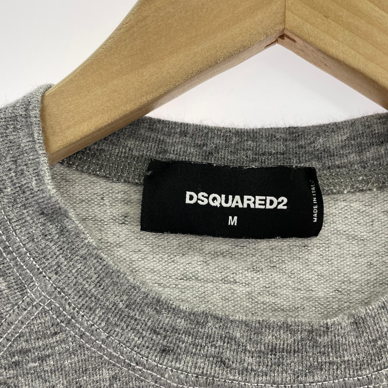 長袖Tシャツ ワッペンロゴ グレー (M) M グレー