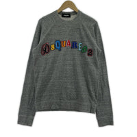 長袖Tシャツ ワッペンロゴ グレー (M) M グレー