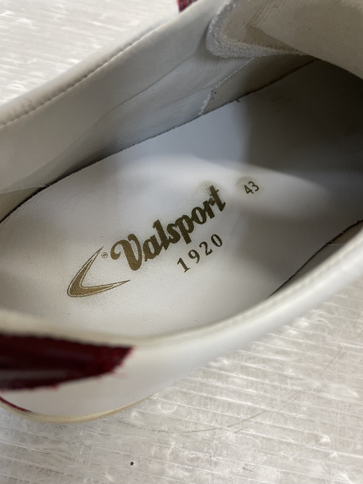 スニーカー Valsport ローカットスニーカー 43 ホワイト×レッド