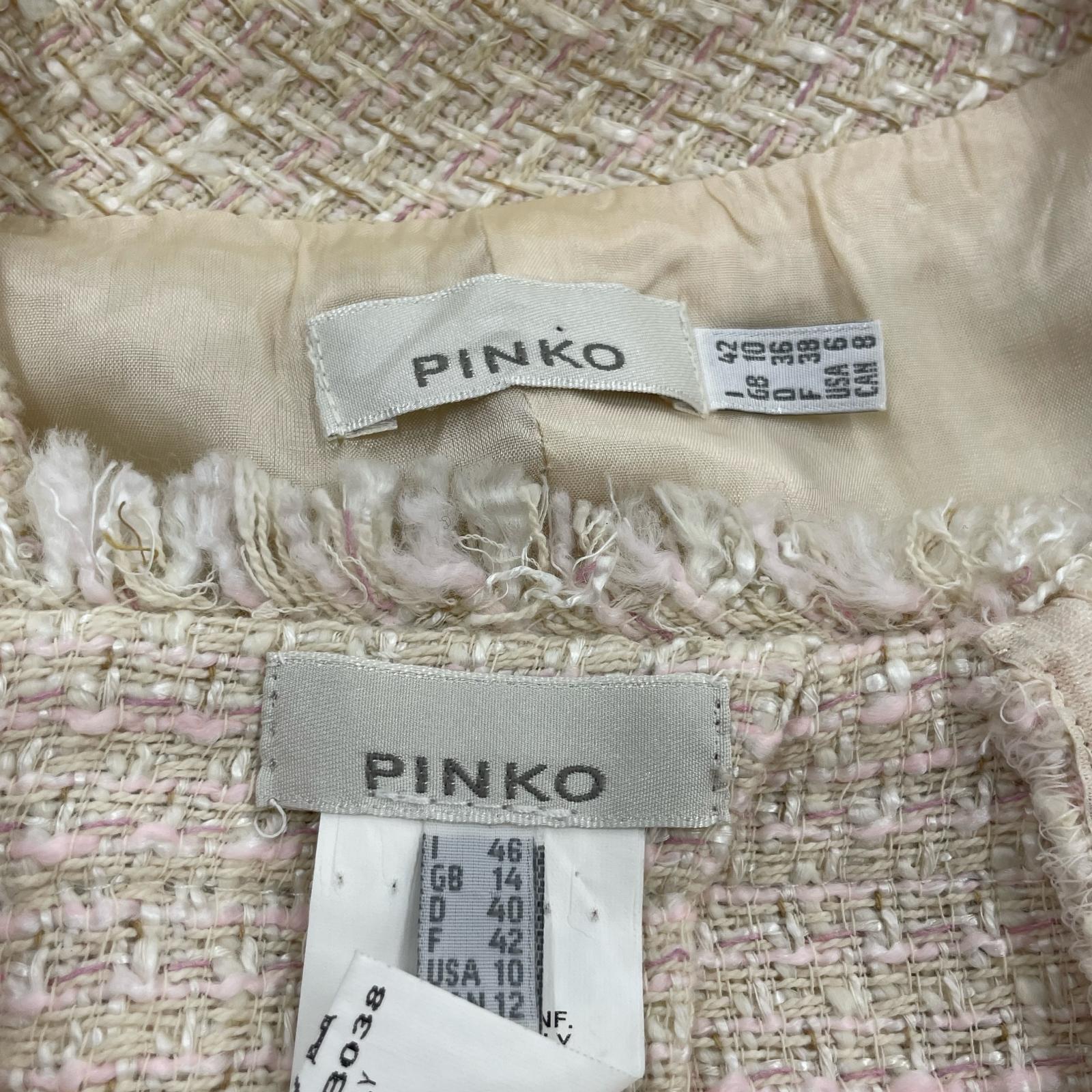 ジャケット PINKO ツィード ベージュ ベージュ