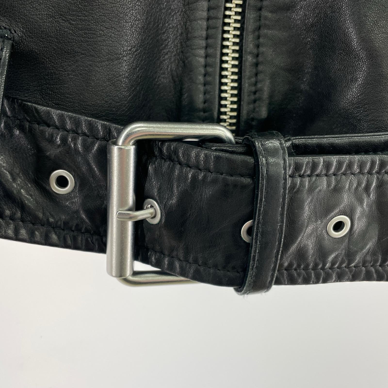 ライダースジャケット RIGG BIKER (XXS) 黒 ブラック
