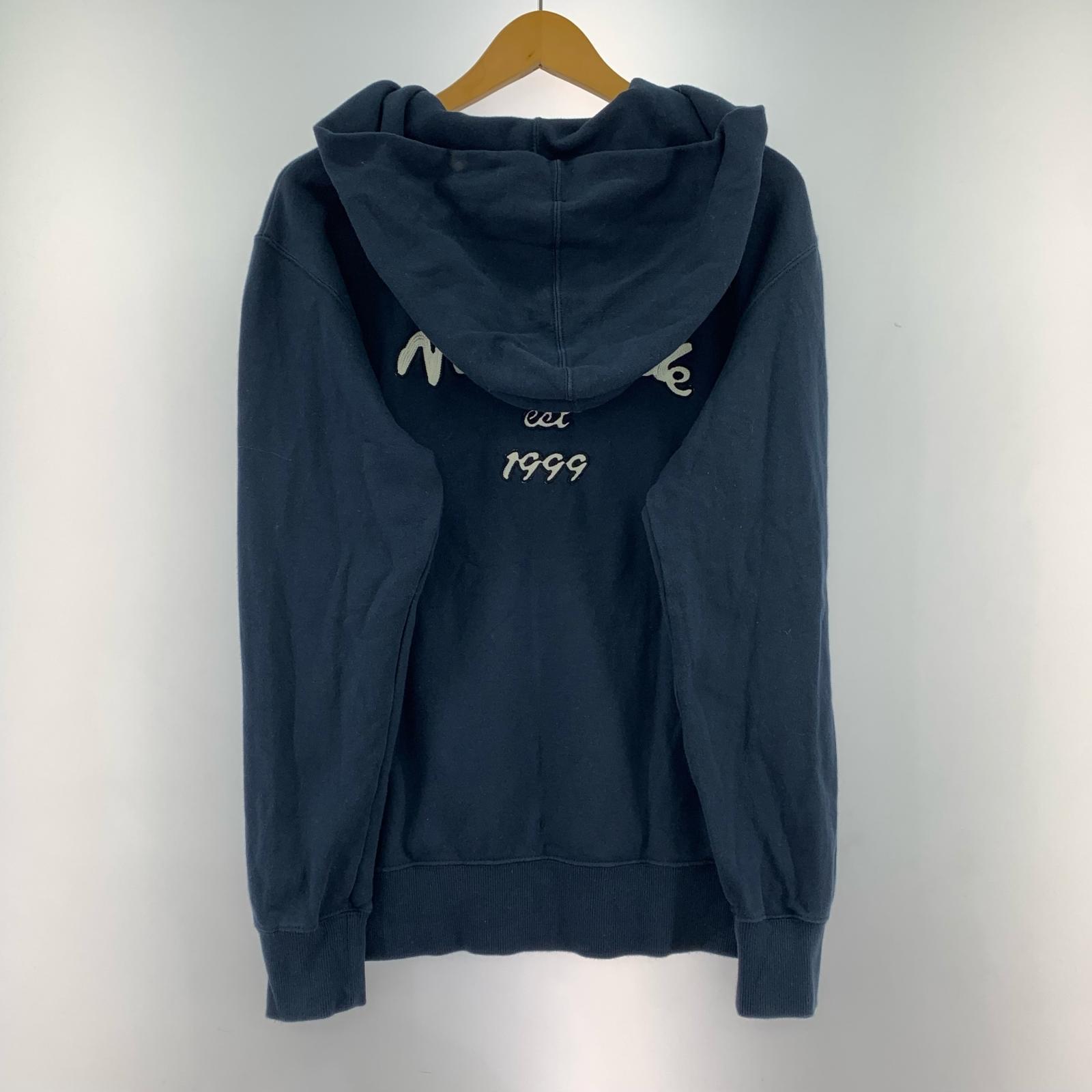 パーカー DOUBLE STANDARD CLOTHING 裏起毛 ジップパーカー 36 ネイビー