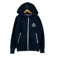 パーカー DOUBLE STANDARD CLOTHING 裏起毛 ジップパーカー 36 ネイビー