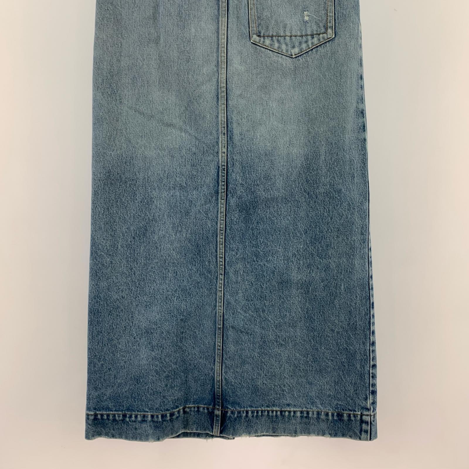 ロングスカート DOUBLE STANDARD CLOTHING スリットデニムスカート 26 ブルー