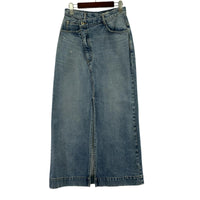 ロングスカート DOUBLE STANDARD CLOTHING スリットデニムスカート 26 ブルー