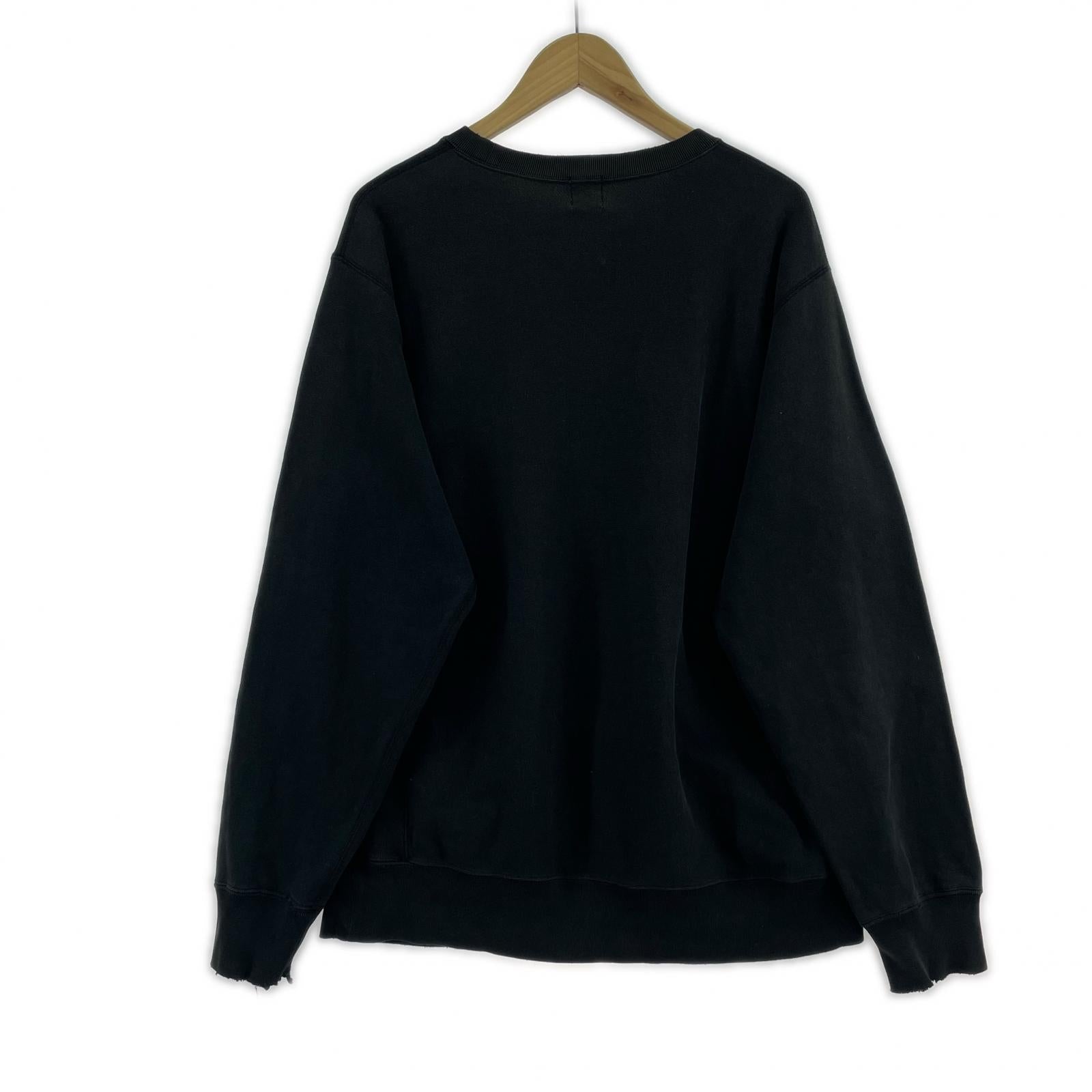 スウェット A BATHING APE 初期 BAPE CUTS スウェットシャツ 黒 (M) M ブラック