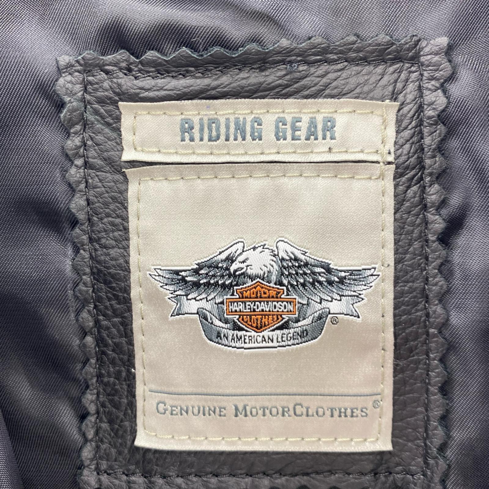 ライダースジャケット 刺繍 バックロゴ シングルライダース レザージャケット M 黒 M ブラック