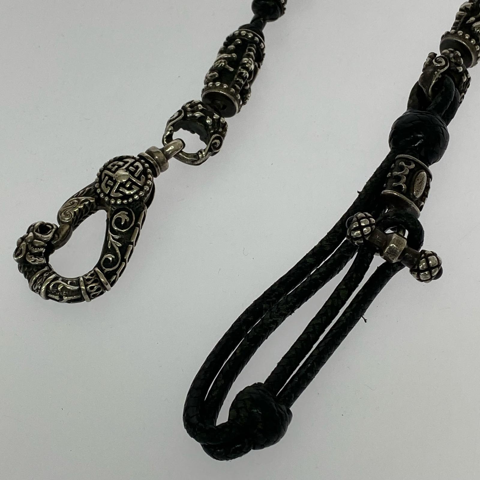 ウォレットチェーン Leathers and Treasures ウォレットチェーン/SV925 ブラック