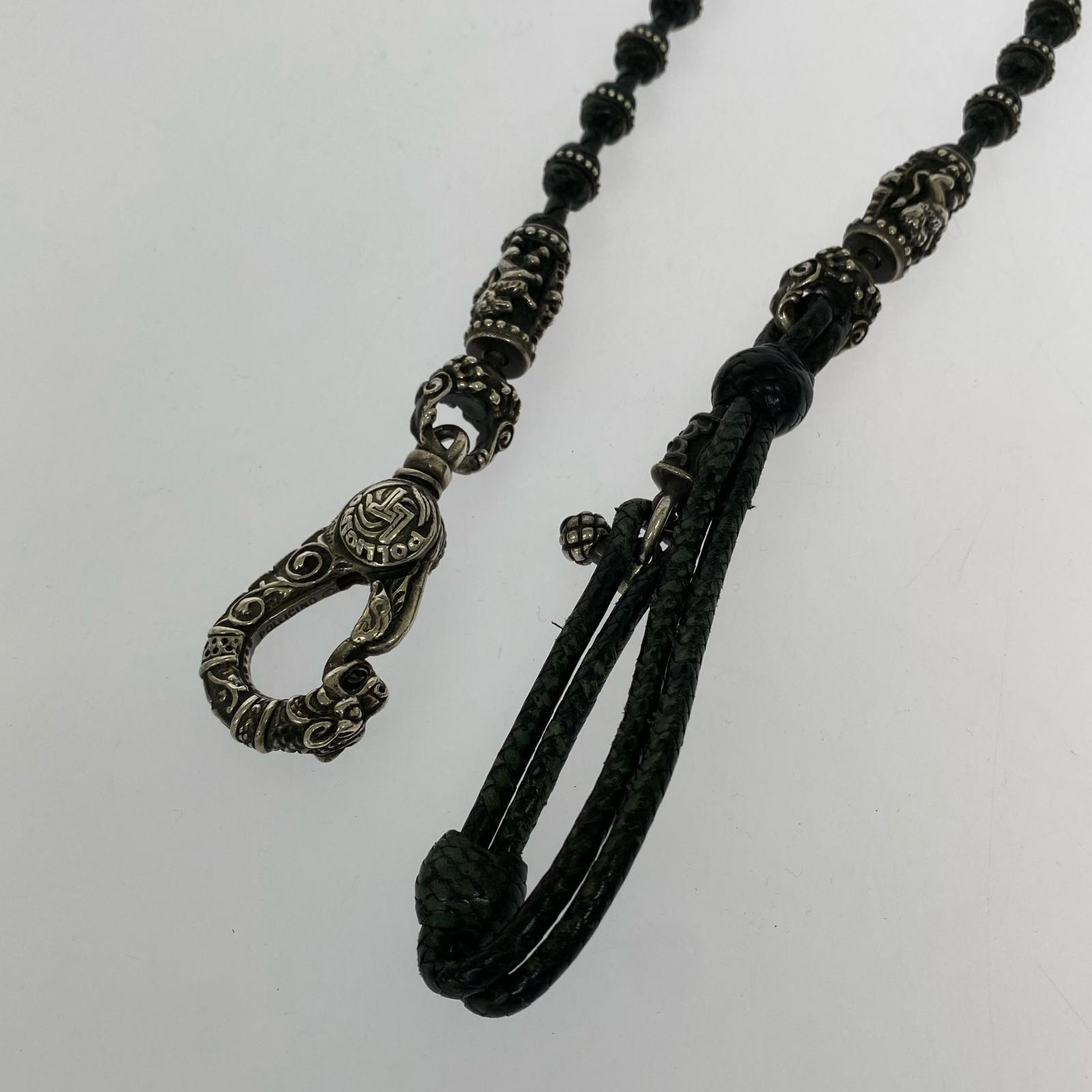ウォレットチェーン Leathers and Treasures ウォレットチェーン/SV925 ブラック
