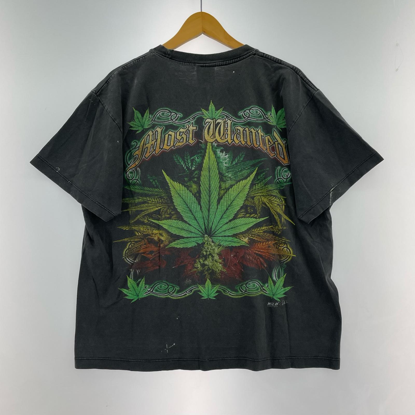 半袖Tシャツ 00s WILD ガンジャ (L) L ブラック